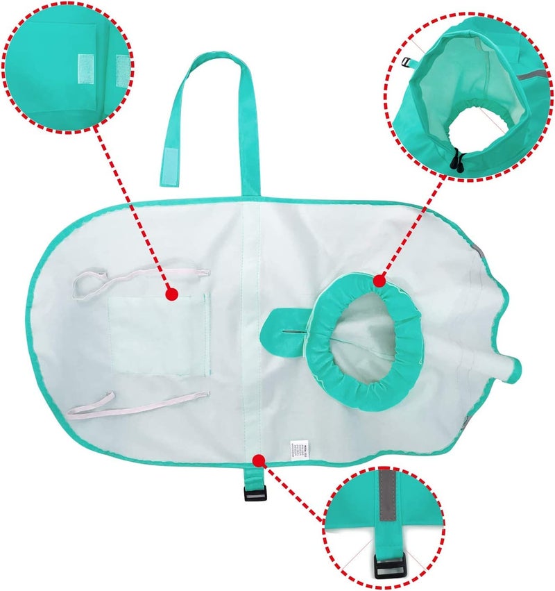 Mikayoo Large Dog Raincoat Adjustable Pet Waterproof Clothes Lightweight Rain Jacket Poncho Hoodies with Strip Reflective(Dark Blue,XL) - Image 3
